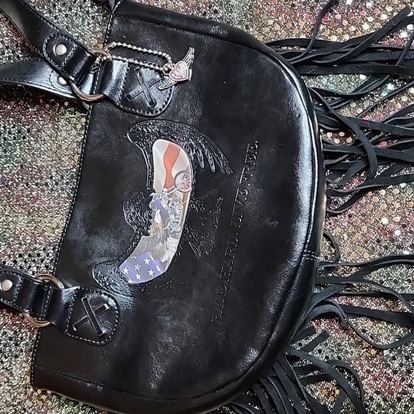 Ride Hard. Live Free. Leather Purse - Picture 2 of 4